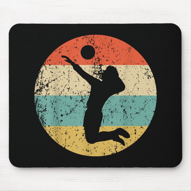 Mousepad Jogador de Voleibol Retro Vintage (Frente)
