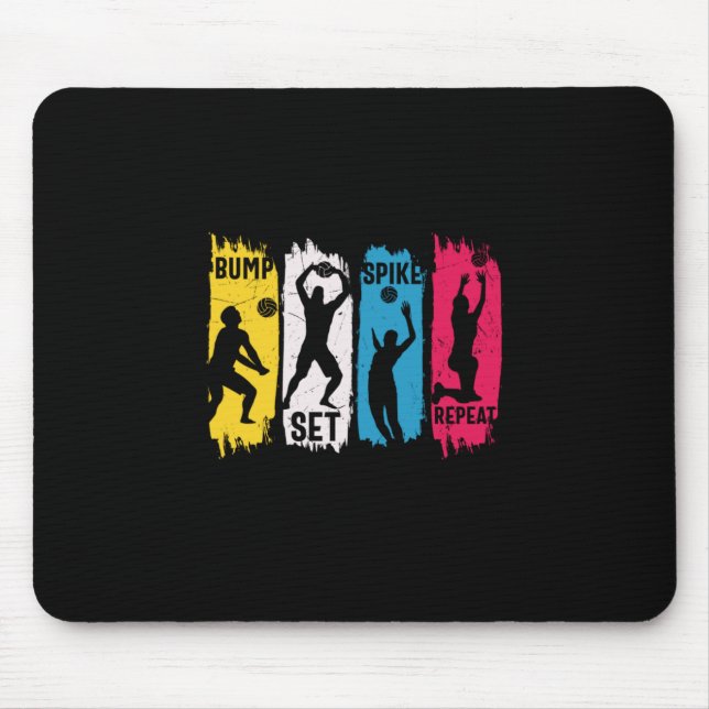 Mousepad Jogador de Voleibol | Set Spike Repetir (Frente)