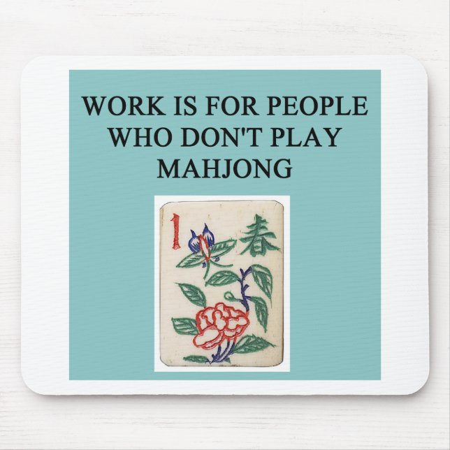 Mousepad jogador do jogo do mahjong (Frente)