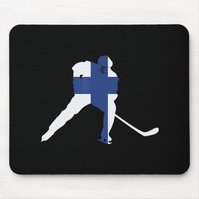 Mousepad Jogador Finlandês De Hóquei No Gelo (Frente)