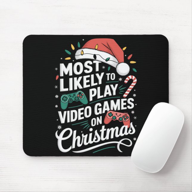 Mousepad Jogador Mais Provável A Tocar Videos games No Nata (Com mouse)