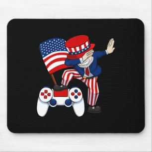 Mousepad Jogador Patriótico Dabbing 4 de julho Con