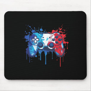 Mousepad Jogador Patriótico - Vídeo Azul Branco Vermelho, 4