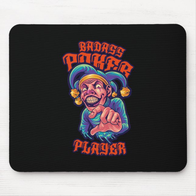 Mousepad Jogador Poker Jester Casino - Cartões de Jogo Pres (Frente)