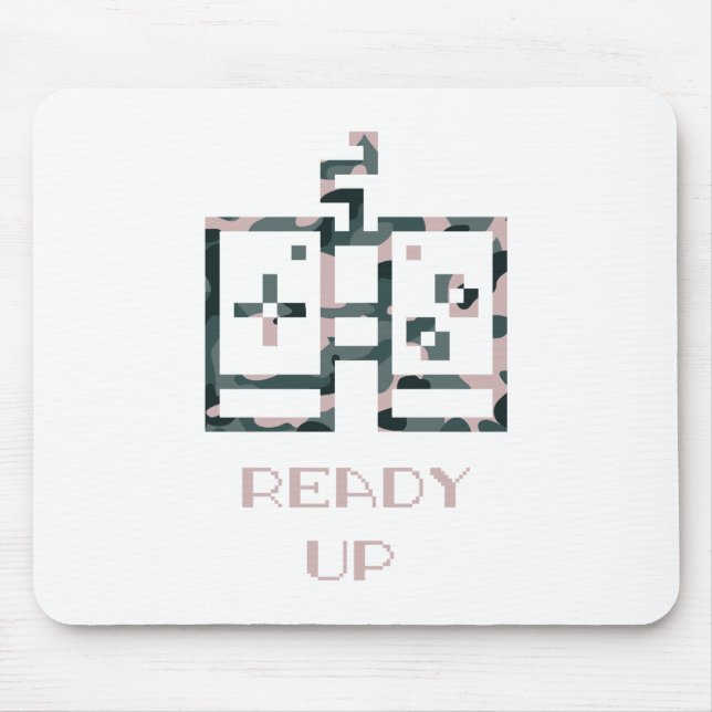 Mousepad Jogador Preparado para o Controle de Jogo de Camuf (Frente)