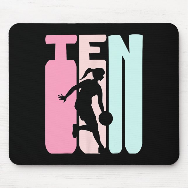 Mousepad Jogador Retro Basquete com 10 Anos de Idade, Anive (Frente)
