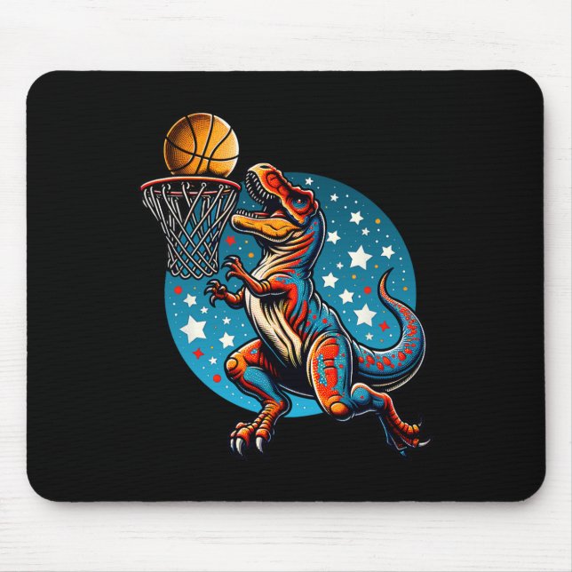 Mousepad Jogador Sketll T-rex Dinossauro  (Frente)