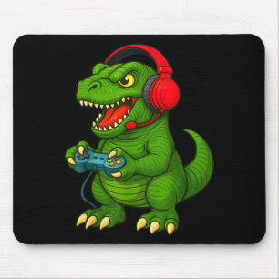 Mousepad Jogador T Rex Dinossauro Video Games Meninos Adole