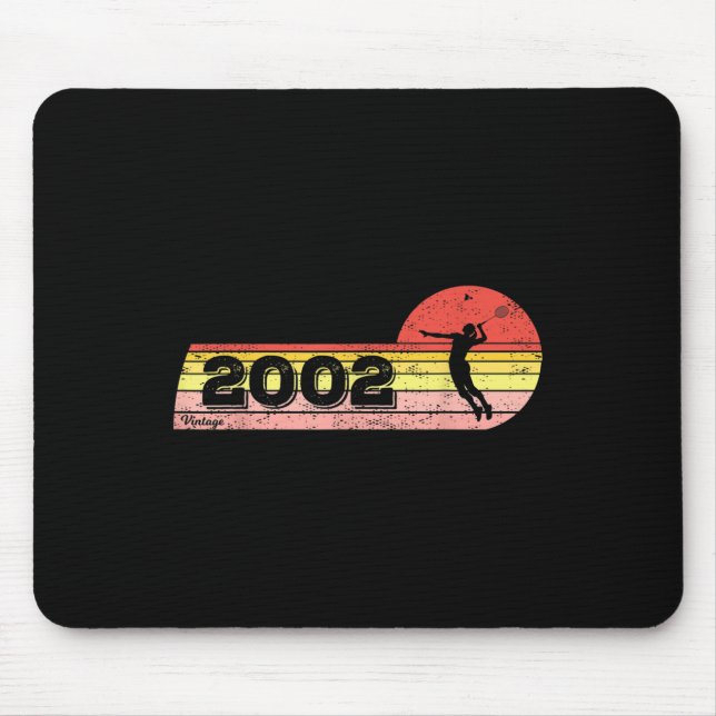 Mousepad Jogadora de badminton nascida em 2002 Aniversário  (Frente)