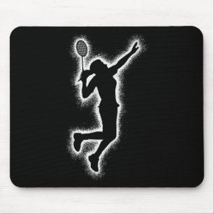 Mousepad Jogadora de Badminton Peteca Meninas Crianças Badm
