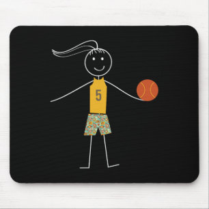 Mousepad Jogadora de basquete divertida para garotas