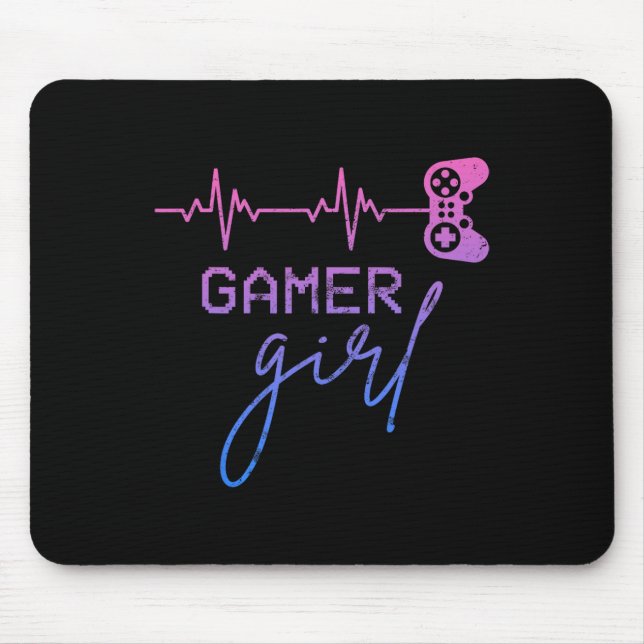 Mousepad Jogadora De Batimentos De Coração Para Garota (Frente)