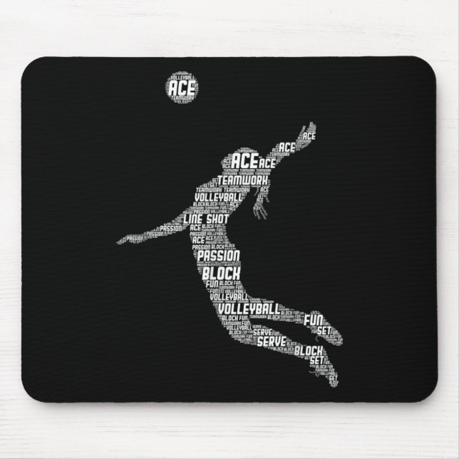 Mousepad Jogadora de Jovens Mulheres de Voleibol (Frente)