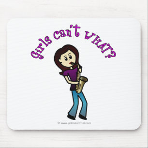 Mousepad Jogadora Saxofônica clara