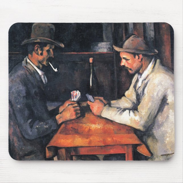 Mousepad Jogadores de Cartão Paul Cezanne Pintura Arte (Frente)