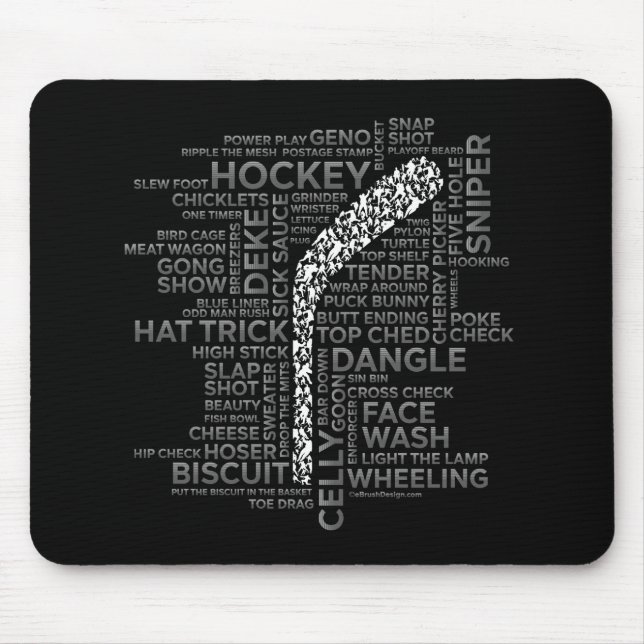 Mousepad Jogadores de hóquei e gíria (Frente)