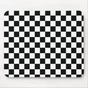 Mousepad Jogadores de xadrez preto e branco