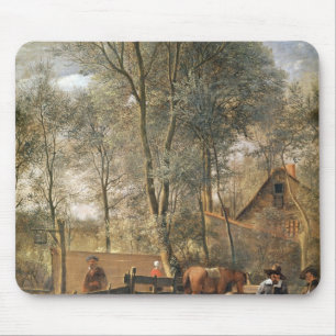 Mousepad Jogadores fora de uma pensão, c.1660-63 do Skittl