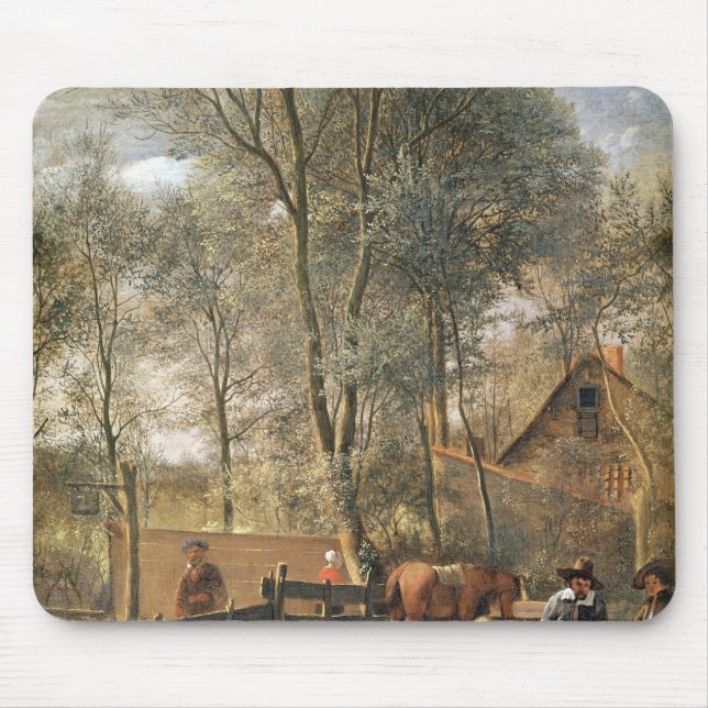Mousepad Jogadores fora de uma pensão, c.1660-63 do Skittle (Frente)