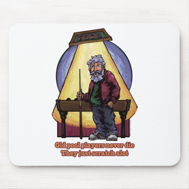 Mousepad Jogadores idosos da piscina (Frente)