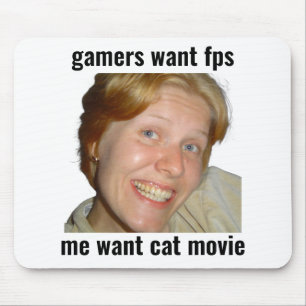 Mousepad Jogadores Querem FPS Meme Divertido de Rato