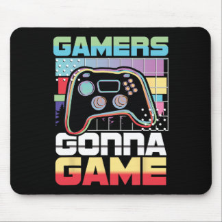 Mousepad Jogadores vão jogar videogame jogador de jogos eng