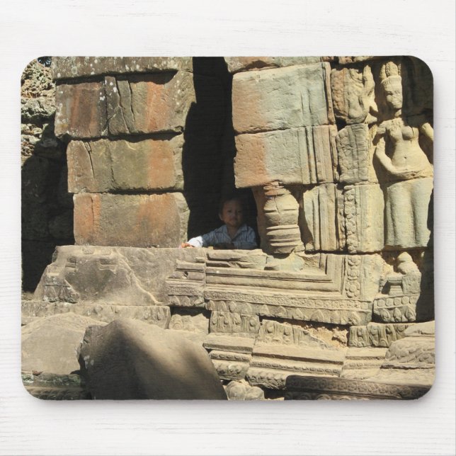 Mousepad Jogando nas Ruínas... Ta Prohm, Camboja (Frente)