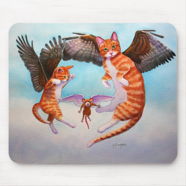 Mousepad Jogo de Anjo e Rato (Frente)