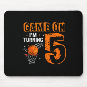 Mousepad Jogo de Crianças no Aniversário de 5 5 de basquete