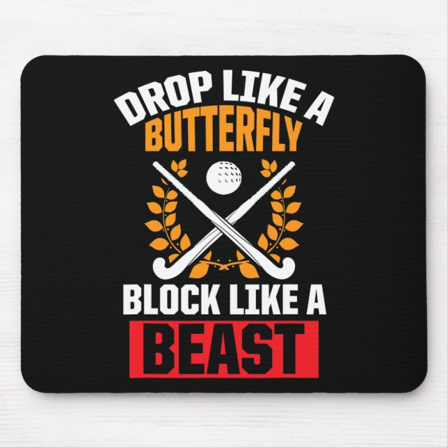 Mousepad Jogo De Hockey De Campo Divertido Como Um Bloco De (Frente)
