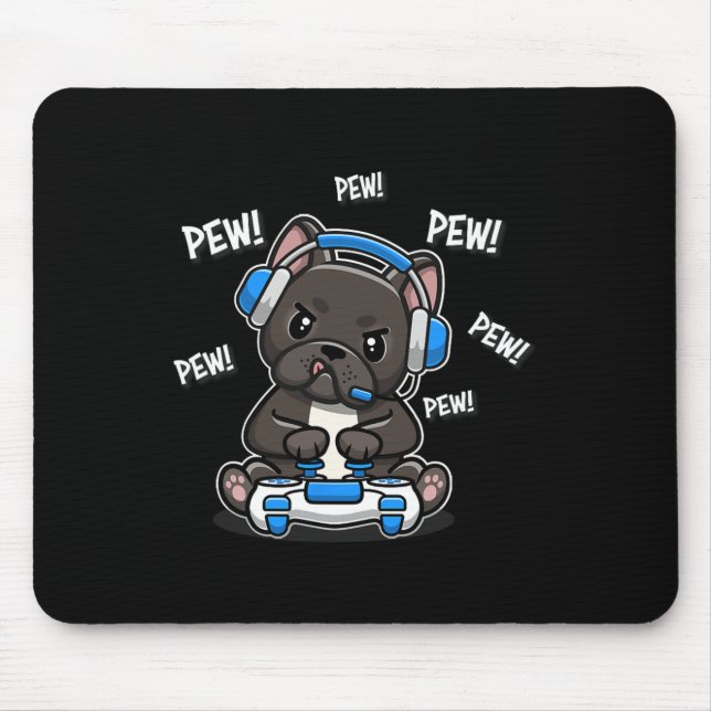 Mousepad Jogo de Jogador de Buldogue Francês (Frente)