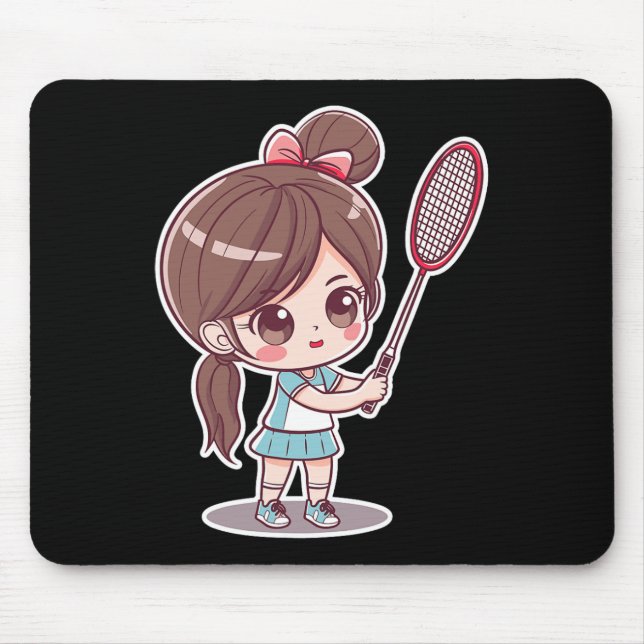 Mousepad Jogo De Roupa De Estilo De Bicicleta Da Rapariga D (Frente)