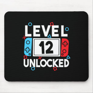 Mousepad Jogo de Vídeo de Aniversário do Nível 12 com 12 de