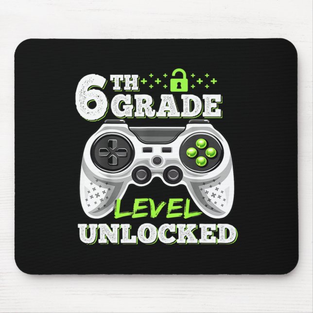 Mousepad Jogo De Vídeo Desbloqueado De Nível 6 (Frente)