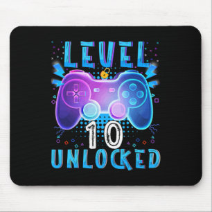 Mousepad Jogo de Vídeo Desbloqueado do Nível 10 10º Anivers