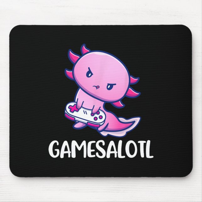 Mousepad Jogo de vídeo Gamesalotl Axolotl (Frente)