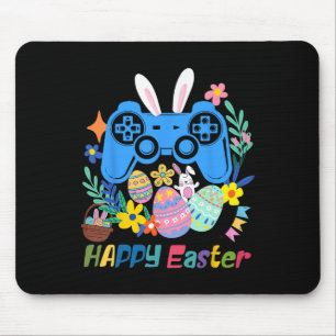 Mousepad Jogo de Vídeo Ovos Coelhinhos Páscoa Boinas