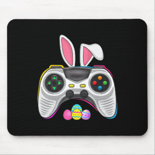 Mousepad Jogo de Vídeo Ovos Coelhinhos Páscoa Boinas