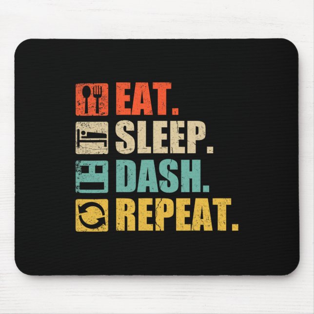 Mousepad Jogo de Vídeo Retro Comer Dormir Dash Repetir  (Frente)