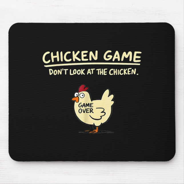 Mousepad Jogo do Frango Não Olhe para o Frango Frango Engra (Frente)
