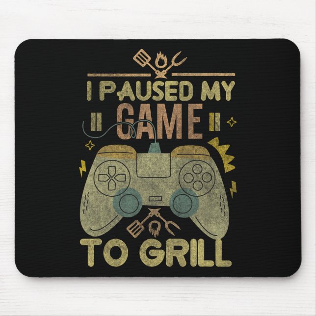 Mousepad Jogo E Fumaça Parei Meu Jogo Para Gamin (Frente)