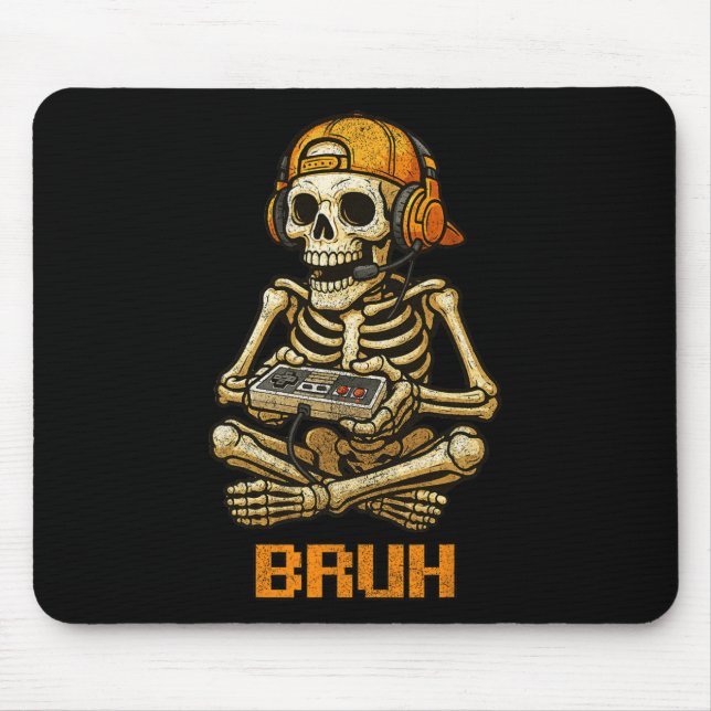 Mousepad Jogo Engraçado Skeleton Jovens Jovens Jovens Jogos (Frente)