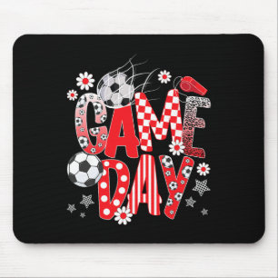 Mousepad Jogo Fofo de Futebol do Dia do Jogo Futebol do Dia