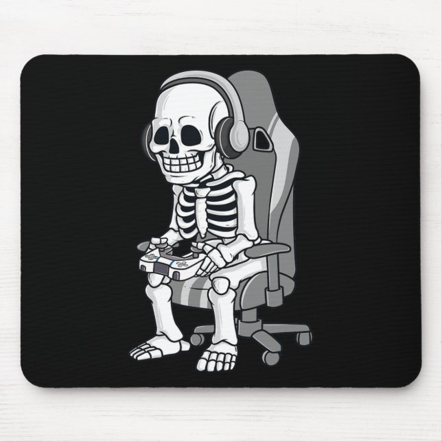 Mousepad Jogo Halloween Skeleton Assustador Meninos Jovens (Frente)