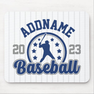 Mousepad Jogo Jogador da Equipe Baseball de NOME Personaliz