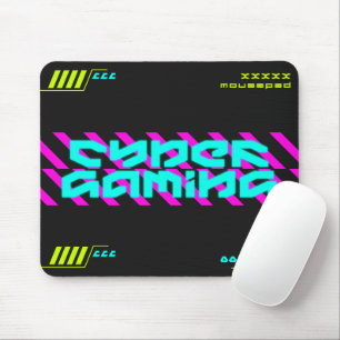 Mousepad Jogos Cibernéticos Ciberpunk Neon Futurista Tecnol