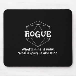 Mousepad Jogos de RPG Personagem Engraçado Rogue Piada