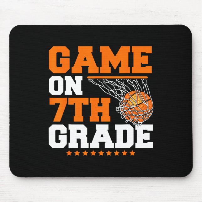 Mousepad Jogos Divertidos No 7º Ano De Basquete No 1º Dia (Frente)