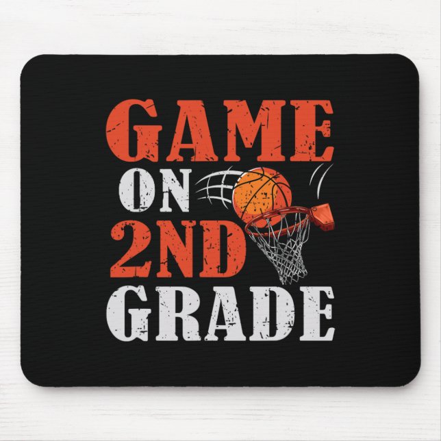 Mousepad Jogos Divertidos No segundo De Basquete De Volta À (Frente)