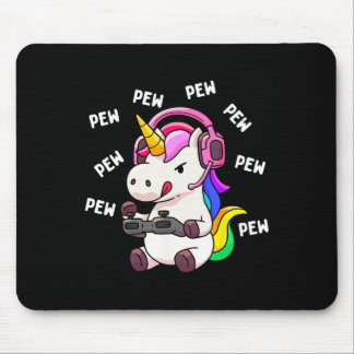 Mousepad Jogos do Unicorn Pew Pew Unicorns Lover Video Game